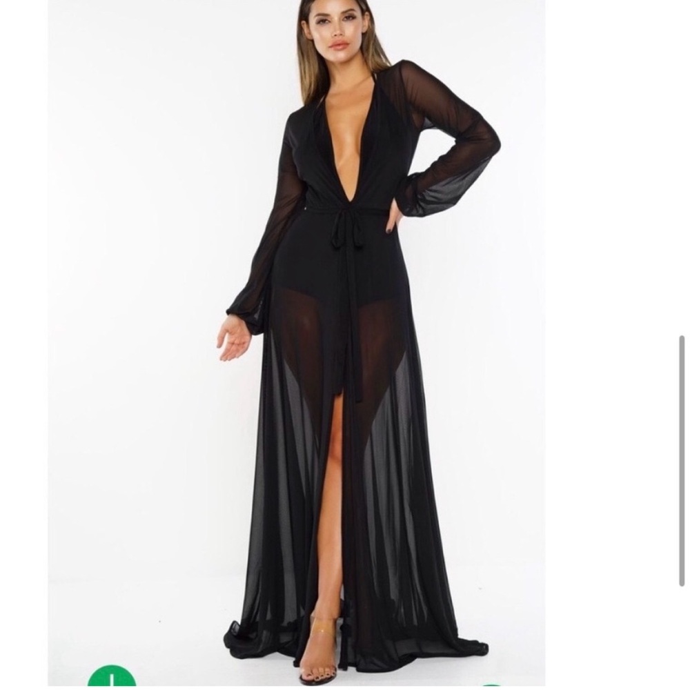 🔥2 FOR $30🔥 NWOT WANT MY LOOK BLACK MESH COVER UP